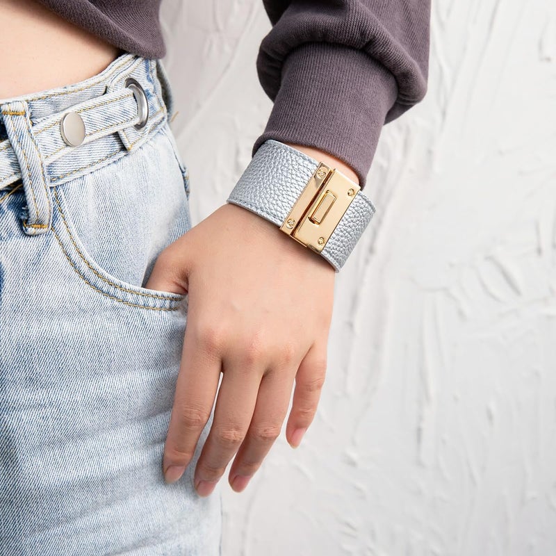 Rantanto Braid Leather Wrap Bracelet Trendy Stackable Crystal Cuff Boho Gold Heart Bracelet Jewelry Gift For Women - Image 4